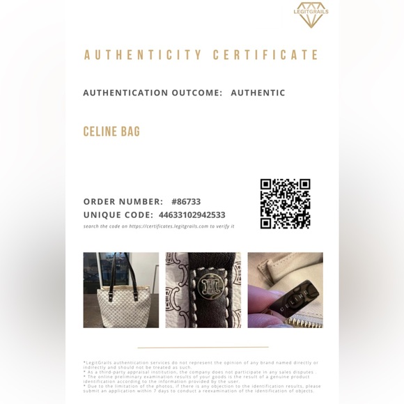 Vintage Celine Macadam Leather Shoulder Bag in White & Dark Brown - Picture 14 of 16